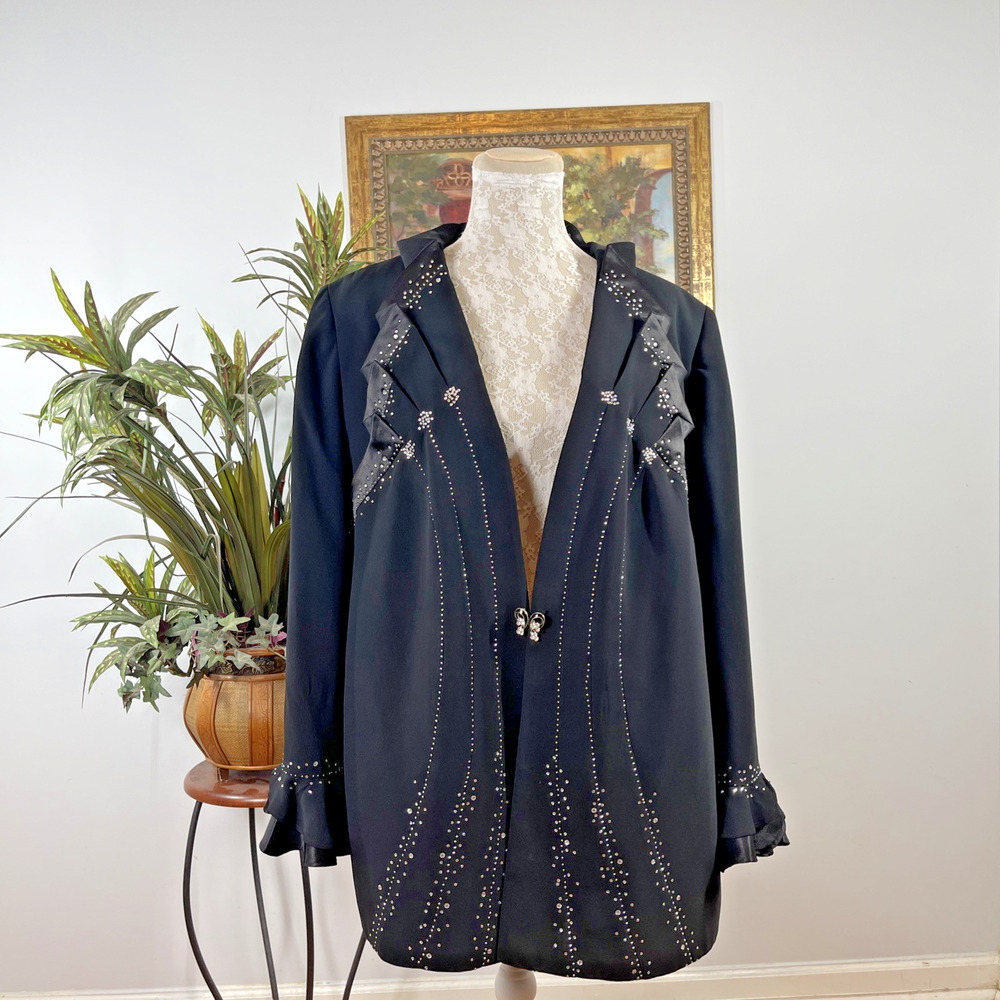 Promise New York Women’ 20 Black Embellished Jacket Christened Church Formal